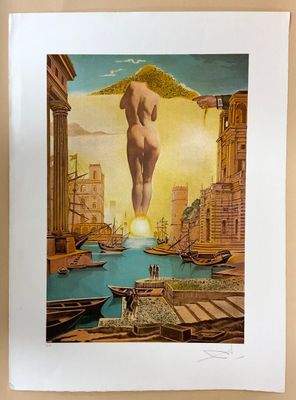 une image représentant un tableau où l'on voit un homme debout au-dessus d'une étendue d'eau