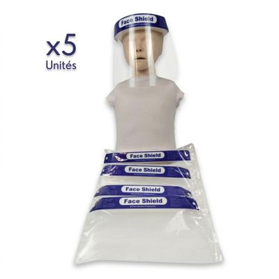 a close up of a mannequin wearing a face shield