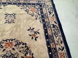 a large oriental rug on the floor in a room