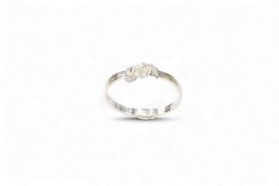 Bracelet ruban en or gris 18K (750), agrémenté de diamants 8…