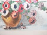 a painting of an arrangement of flowers in a vase