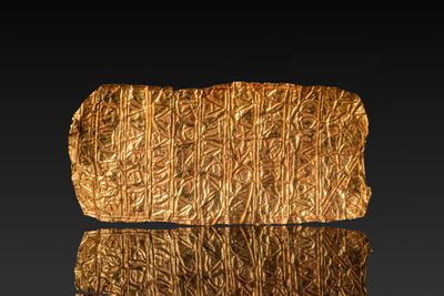 Inscription Grecque EN Feuille D'OR À Haute Teneur EN Carats…