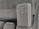 a close up view of the back of a backpack