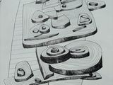 sketches of a drawing of a number of remote controls on a table