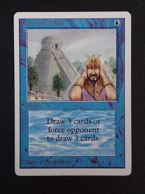 a picture of a card with a picture of a man in front of a pyramid