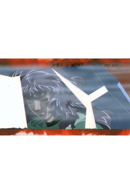 a picture of a painting of a man with a cross on it