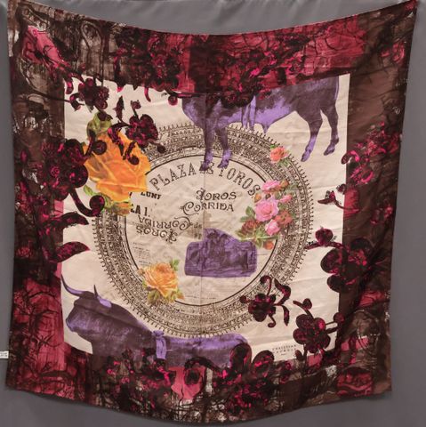 Christian LACROIX : foulard en soie « Plaza de toros » 