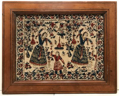 Ecole Indo-persane Scène de café : la danseuse, l’admirateur…