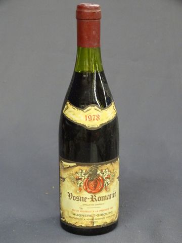 VOSNE ROMANEE, MUGNERET-GIBOURG, 1 bouteille de 1978
