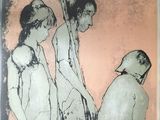 an image of a painting of three women standing next to each other