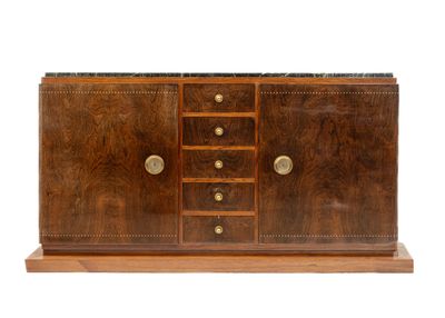 Christian KRASS (1868-1957) Buffet, circa 1930, en placage d…