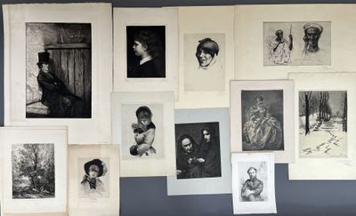 Georges Léon BRUYER Homme au chapeau, assis, eau-forte et aq…