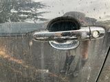 a close up of a door handle on a car