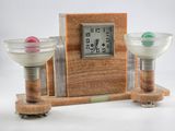 a clock that is sitting on top of a table