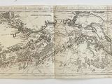 une vieille carte de la côte britannique indiquant l'étendue de l'île