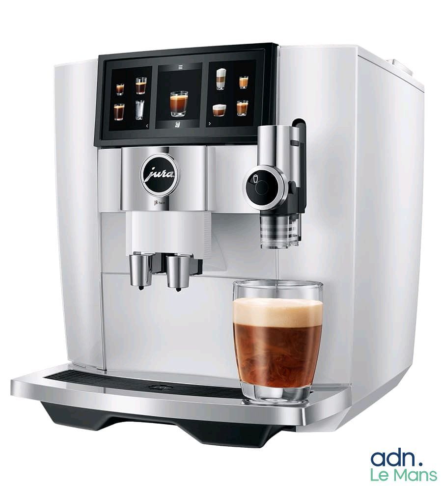 Expresso broyeur JURA J8 twin Diamond White - Retour client vendu en l'état, sans garantie aucune - Test d'allumage e...