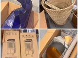 plusieurs photos différentes de divers objets dans une boîte et à l'intérieur d'une boîte