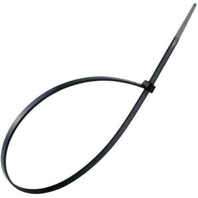 a close up of a black cable with a white background