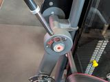 a close up view of a machine in a gym