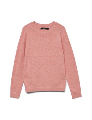 VERO MODA - Pull col rond VMDOFFY - Taille M - Corail chiné …