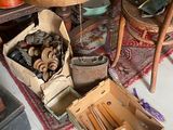 a table with a bunch of items on top of it