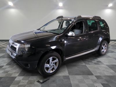 a picture of a black suv parked in a garage