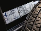 a close up of a tire on a vehicle