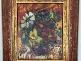 a picture of a painting of flowers in a vase