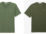 a green t - shirt and a green t - shirt on a white background