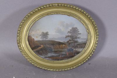 une photo d'une photo d'un tableau dans un cadre doré