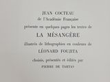 a black and white picture of a book with french writing
