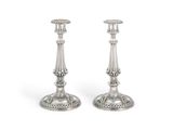 paire de chandeliers anciens en argent