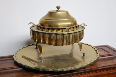 GRAND BRASERO En laiton à patine naturelle