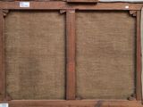an image of a painting of a window with a wooden frame