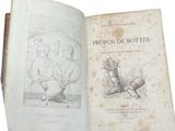 an old book with a picture of a man and a woman on it