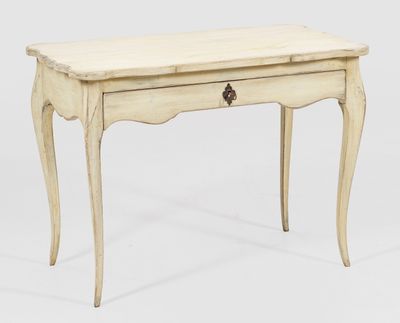 an image of a small table with a drawer on it