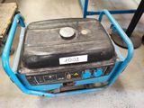 a small portable generator sitting on a cart in a garage