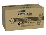 La boîte de produits d'hygiène dentaire est posée sur une surface blanche.