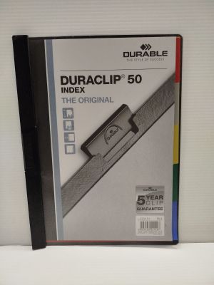 DURABLE - Chemise à clip DURACLIP 50 INDEX - Capacité 50 feu…