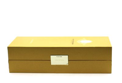 a gold box with an apple logo on it