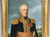 portrait of a man in a military uniform in a gold frame