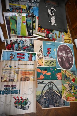 Lot de posters de Spirou et Snoopy