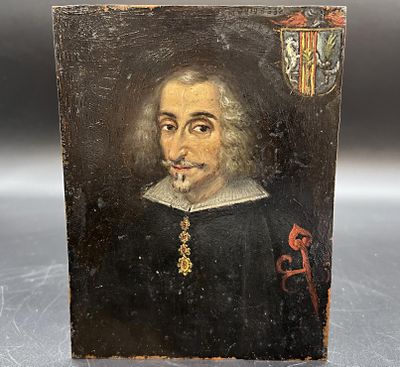 un vieux tableau représentant un homme avec une pipe à la bouche