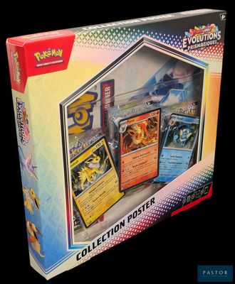 La boîte contient une collection de cartes Pokémon.