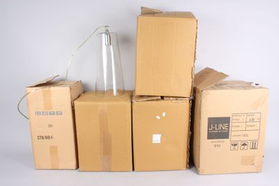 7 suspensions modernes en verre,