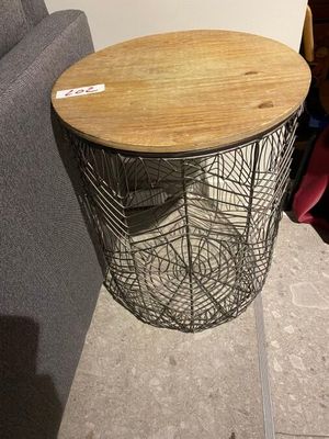 1 table tabouret ronde en bois 40x56 cm (modèle d'exposition…