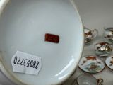 a bowl with a tag on it sitting on a table