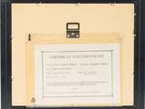 an image of a certificate of authenticity in a black frame
