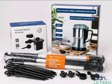 a box with a blender and a bunch of other items