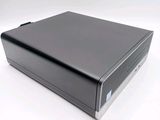 an image of a black computer case sitting on top of a white surface